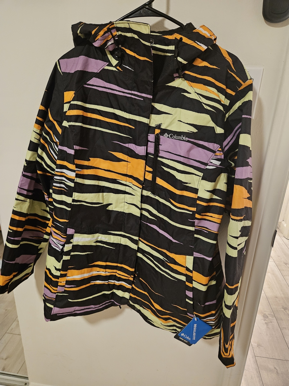 Columbia Women’s Black Multi-Stripe Hooded Jacket